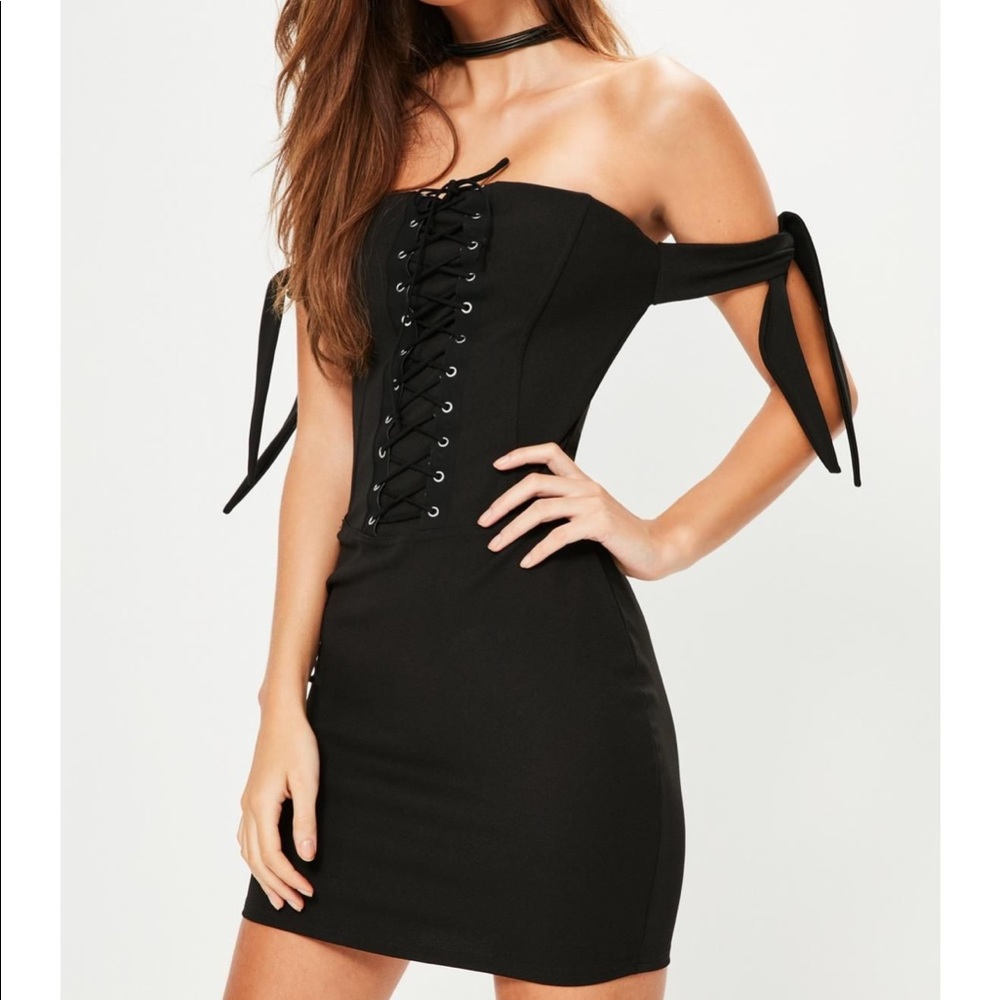 Misguided little black body con dress